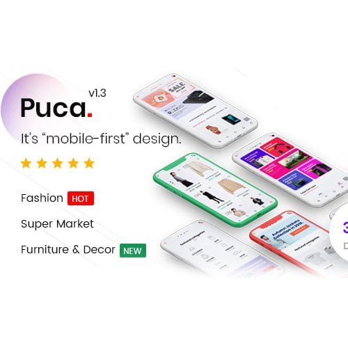 Puca-Optimized-Mobile-WooCommerce-Theme.jpg Puca - Optimized Mobile WooCommerce Theme - Image 1