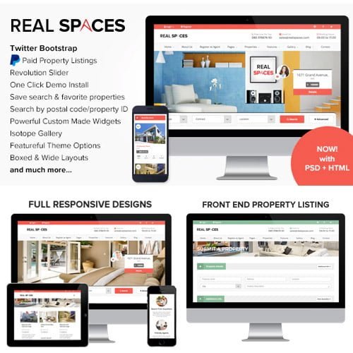 Real-Spaces-WordPress-Real-Estate-Theme.jpg Real Spaces - WordPress Real Estate Theme - Image 1