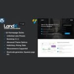 LandX Multipurpose WordPress Theme, Software Application Landing Pages Builder for Marketing Agency